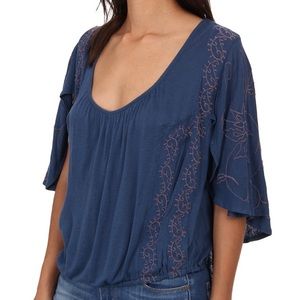 NWT Free People New World Jersey Sevilla Blouse